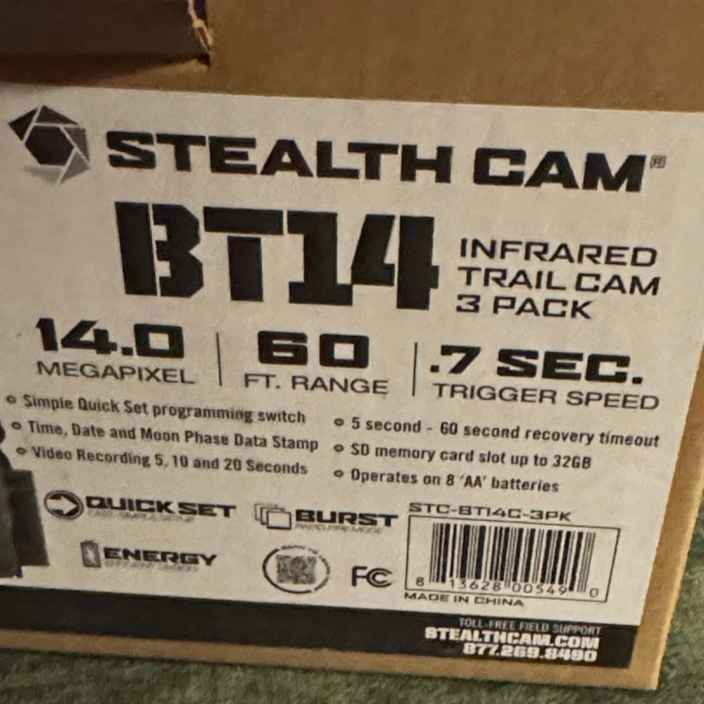 BT14 Infrared Trail Camera 3 Pack - Black